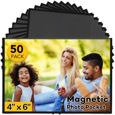 Imagem de Porta-retratos magnético YixangDD 4x6 cm para geladeira - pacote com 5