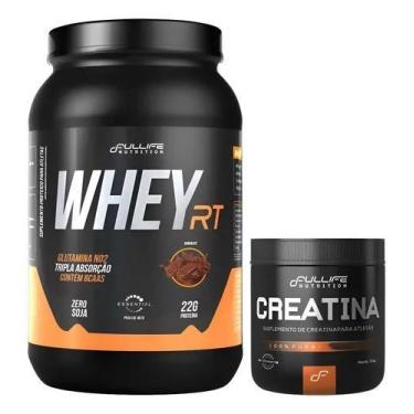 Imagem de ( kit ) whey rt 900g + creatina 300g pura - fullife -