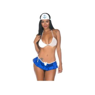 Imagem de Fantasia Adulto Marinheira Com Saia Lingerie - PIMENTA SEXY, ÚNICO