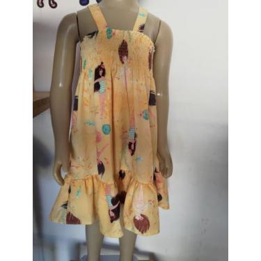 Imagem de Vestido infantil feminino, amarelo, Milli e Nina tamanho 6