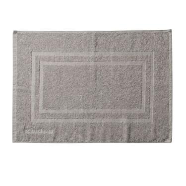 Imagem de Toalha de Piso Grécia em Algodão 50x70cm 1 Unidade Cinza para Banheiro Corttex