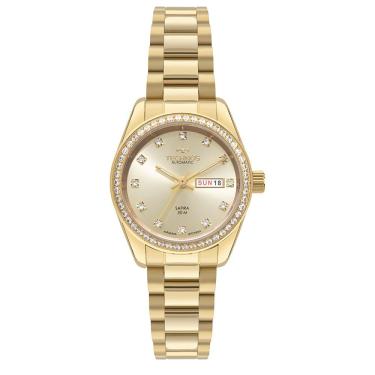 Imagem de Relógio Feminino Nh06aa-1x Automático com Pulseira de Aço Dourado Technos