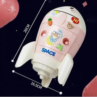 Imagem de Cofre Fofo de Moeda e Nota Dinheiro Foguete B-1426 - DS, Rosa
