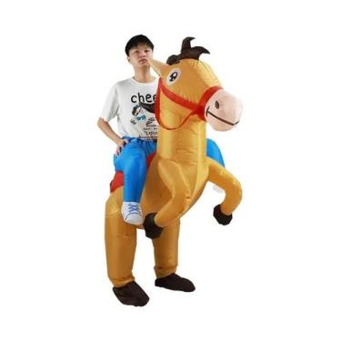 Imagem de Fantasia Inflável De Cavalo Para Halloween, Traje Engraçado De Animal 