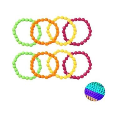 Imagem de Conjunto De Colar E Pulseira Neon Fluorescente Para Crianças, Charms L