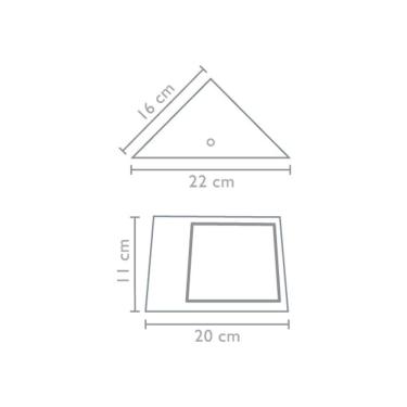 Imagem de Arandela Ref.089 Triângulo Grande Decorativa Parede Branco Suegil Bivolt Iluminação