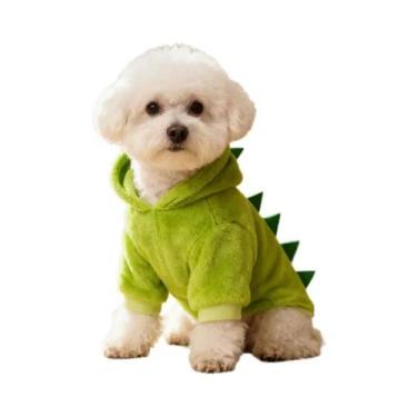 Imagem de Moletom Com Capuz De Dinossauro Pequeno E Médio Para Cães, Fantasia Qu