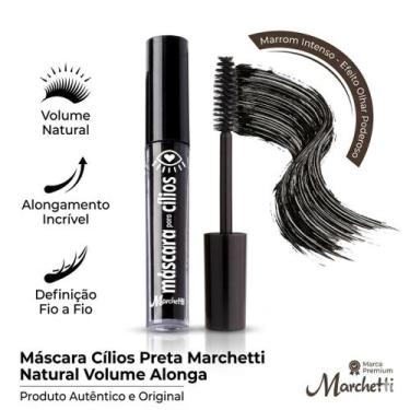 Imagem de Máscara de Cílios Marrom Marchetti Alongamento Volume Natural