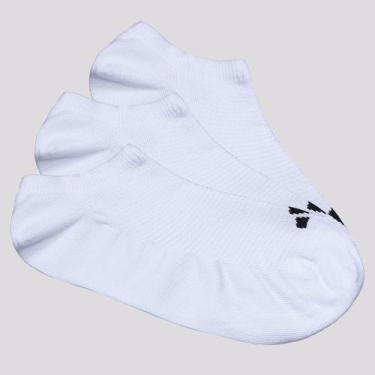 Imagem de Kit Meia Adidas Invisível 3 Pares, Branco, 41/43