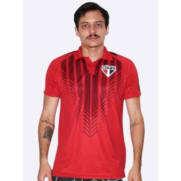 Imagem de Camiseta Polo Points São Paulo Original Vermelha Escudo - - SPR Sports