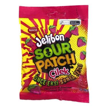 Imagem de Jelibon Sour Patch Kids Strawberry Balas Azedinhas Sabor Morango 80g