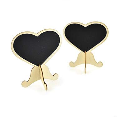 Imagem de Suporte de mesa Homeford Heart quadro-negro, 8,9 cm, 2 peças