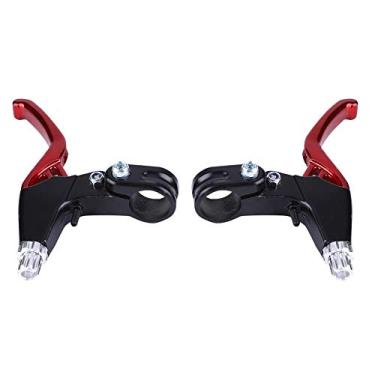 Imagem de Gorgeri Para manoplas de freio de bicicleta Trek Alavancas de freio e embraiagem, 1 par de alças de alavanca de freio de bicicleta de montanha de liga de alumínio (vermelho)