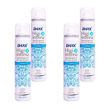 Imagem de Desodorante Íntimo Daxx Higi Íntima Suave Aerosol pH Neutro Jato Seco com 100ml (Kit com 4)