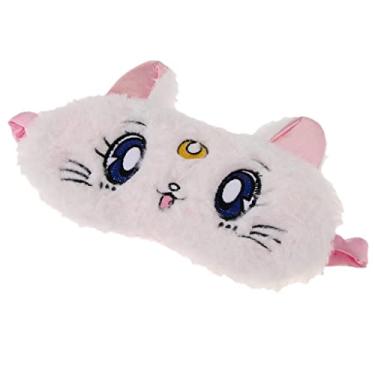 Imagem de Newmind Máscara de dormir para dormir, máscara de pelúcia macia, olhos para mulheres, crianças, capa confortável para viagem - branca