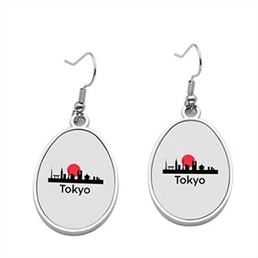 Imagem de Brinco Tokyo City – Brincos pendurados para meninas – Presente de festa de aniversário dos namorados, Metal, Sem pedras preciosas