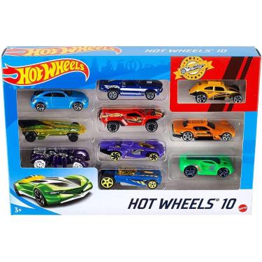 Imagem de 54886 Hot Wheels Pacote Com 10 Carros Escala 1:64 Sortimento
