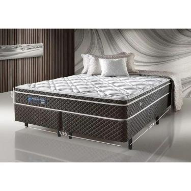 Imagem de Base + colchão ecoflex king Size 193x203x63cm com Molas Ensacadas Relax Adorabil Marrom