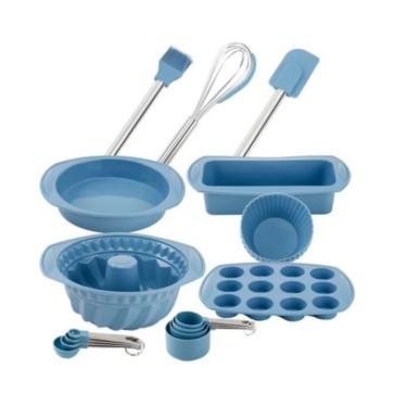 Imagem de Kit Confeitaria 21 Peças Aço Inox E Silicone - Set Importado