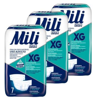 Imagem de Fralda Geriátrica Mili Vita Tam: Xg 3 Pacotes C/7
