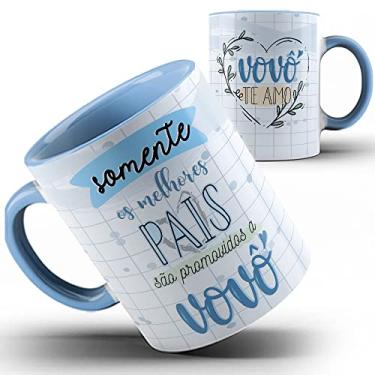 Imagem de Caneca azul xícara pais promovido Vovô avô