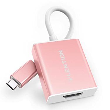 Imagem de Adaptador AV Digital LENTION USB C para 4K HDMI, Adaptador Thunderbolt 3 para HDMI, MacBook Pro 2022-2016, Novo Mac Air/iPad/Surface, S21/S20, Driver Estável Certificado (CB-4KHDMI, Ouro rosa)