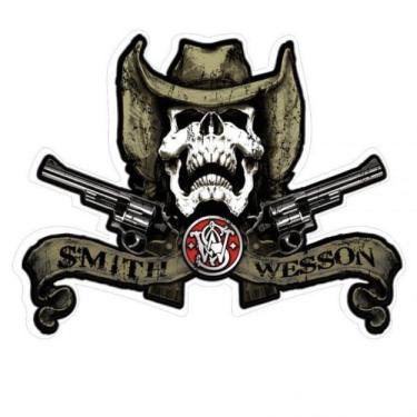 Imagem de Adesivo Smith & Wesson Caveira Adesivo Externo