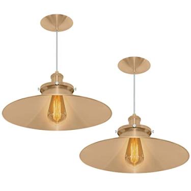 Imagem de Kit 2 Pendentes Nordic Industrial 38 Cm New Cobre