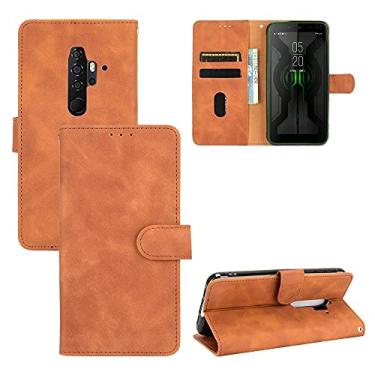 Imagem de YUNCHAO Caixa de telefone Para Blackview BV6300 Pro Sólida Cor Sinta a pele Magnética Fivela Horizontal Flip Bezerro Textura PU Caixa de couro PU com suporte e carteira de cartão capa para celular