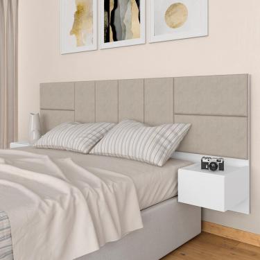 Imagem de Cabeceira Suspensa Para Cama Queen Malibu Bran/bege -  M. Arapongas