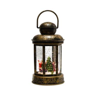 Imagem de Luminária Lamparina Árvore De Natal Papai Noel 19Cm