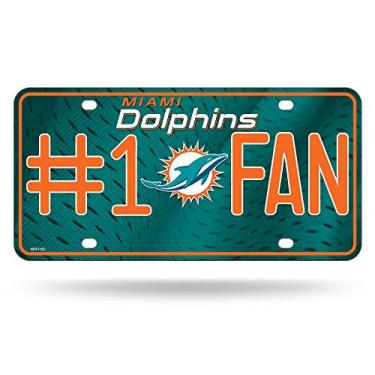 Imagem de NFL Miami Dolphins #1 Fan Placa de licença de metal
