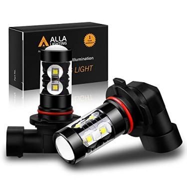 Imagem de Alla Lighting Lâmpadas de LED de alta potência 50W H8 H11 2504 super brilhantes de 12V para substituição de lâmpadas de neblina diurna, 6000K Xenon Branco PY20D H10 9145 Alla-H10-HP-50W-Fog