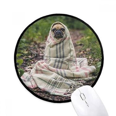 Imagem de DIYthinker Bulldog Pet Fotografia Mouse Pad Desktop Office Tapete Redondo para Computador