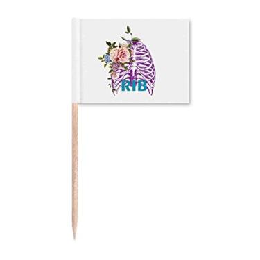 Imagem de Corpo torácico canelado com flores, palito de dentes, bandeiras, marcador, decoração de festa