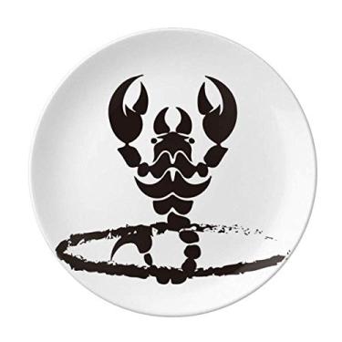 Imagem de Scorpion Prato de restrição de insetos natural de porcelana decorativa Salver Louça Prato de jantar