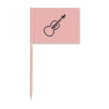 Imagem de Instrumento musical violino melodia palito bandeiras marcadoras decoração de festa