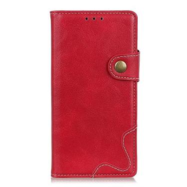 Imagem de BoerHang Capa para Samsung Galaxy S30 Pro, capa de couro tipo carteira flip com compartimento para cartão, couro PU premium, capa de telefone com suporte para Samsung Galaxy S30 Pro (vermelha)