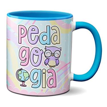 Imagem de Caneca Pedagogia Profissional Pedagoga Escola Presente Fofo (Azul)