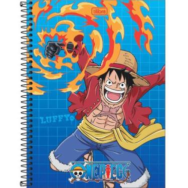 Imagem de Caderno Luffy One Piece Capa Dura 80 Folhas Escolar Meninos - Tilibra