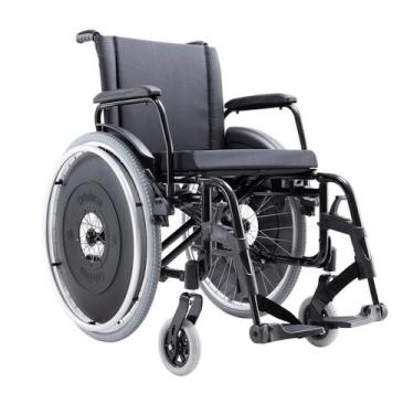 Imagem de Cadeira De Rodas Avd Alumínio Avd 40 Cm Preta - Ortobras