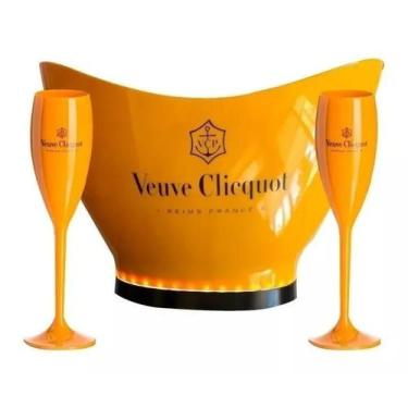 Imagem de Champanheira Veuve Cliquot Com Led Espumante + 6 Taças