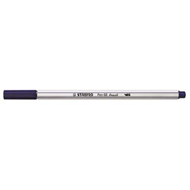 Imagem de Caneta Brush Premium – STABILO Pen 68 brush – Caixa com 10 unidades – Azul Marinho