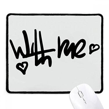 Imagem de Mousepad com citação divertida e escrita à mão com borda costurada preta antiderrapante