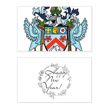 Imagem de São Cristóvão e Névis Emblema Nacional de Ano Novo Cartão de felicitações Mensagem Abençoada Presente