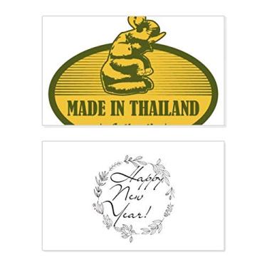 Imagem de Cartão de Ano Novo da Tailândia Cultura Alfandegária tailandesa Mensagem comemorativa abençoada