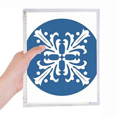 Imagem de Caderno de ilustração floral azul Talavera com folhas soltas diário recarregável