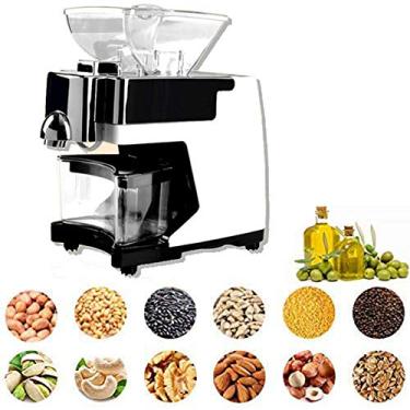 Imagem de Extrator de prensa de óleo 530W Máquina de prensa de óleo automática Moinho de óleo de alto rendimento Extrator quente digital com tela sensível ao toque, expelente de óleo de porca quente frio, ouro