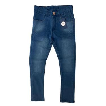 Imagem de Calça Jeans Juvenil Masculino Menino Skinny Com Lycra De 10 A 16 Anos