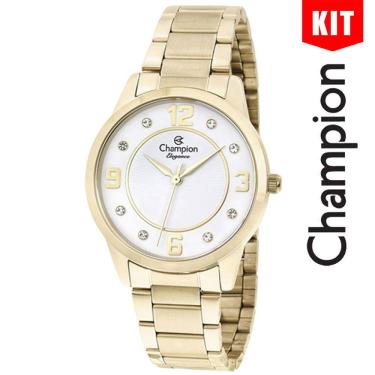 Imagem de Relógio CHAMPION KIT feminino analógico dourado CN24119W